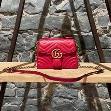 Gucci — Gucci GG Marmont Mini Top Handle With Chain — Handbag — resale