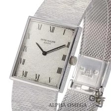 Patek Philippe — Patek Philippe 35501 White Gold Square Manual Wind — Watch — resale