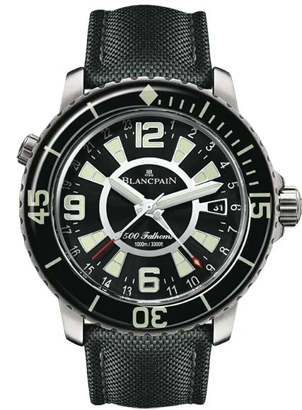 Worldofluxuryus — Blancpain Fifty Fathoms 500 Fathoms GMT Titanium — Watch — resale
