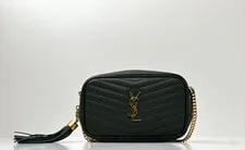 Saint Laurent — Saint Laurent Grainy Monogram Mini Lou Camera - Deep — Handbag — resale