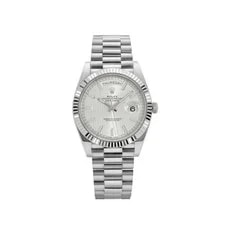 Rolex — Rolex-Day Date 40 228239 White Gold Silver Stripe Motif Dial (2018) — Watch — resale