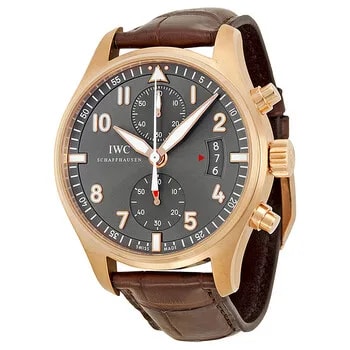 IWC — Pilot Spitfire Grey Dial 18kt Rose Gold Brown Leather IW387803 — Watch — resale