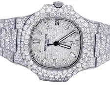 Patek Philippe — New Patek Philippe Nautilus 5711/1A Steel VVS Diamond 31.55 Ct — Watch — resale