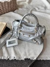 Balenciaga — Balenciaga City Metallic Studded Top Handle Crossbody — Handbag — resale