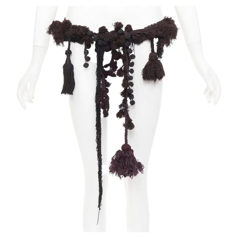 Maison Martin Margiela — Martin Margiela Artisanal Fabric Fringed Tassel Pom Belt — Accessory — resale