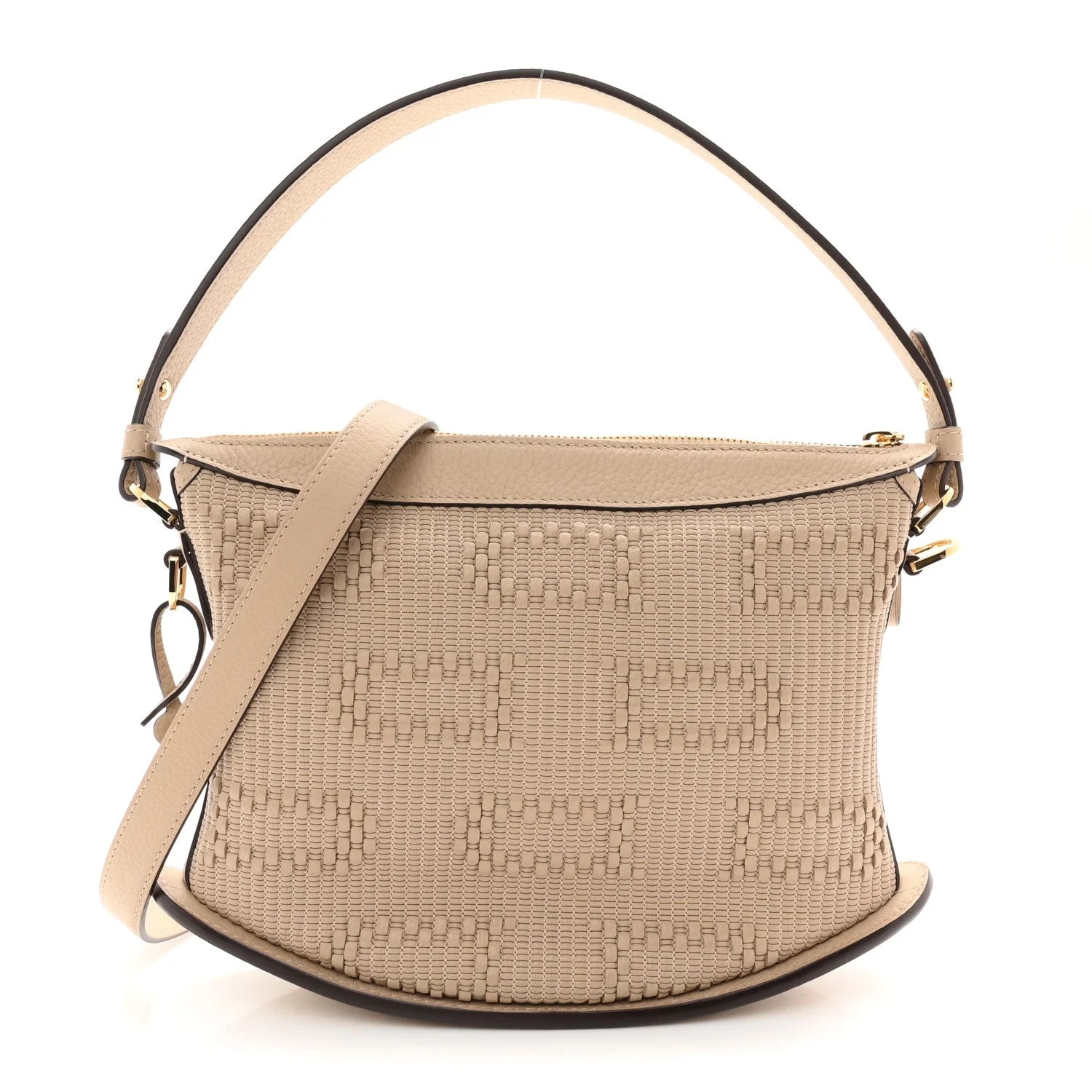 Delvaux — Taurillon Soft Woven D Motif Pin Swing Sirocco — Handbag — resale