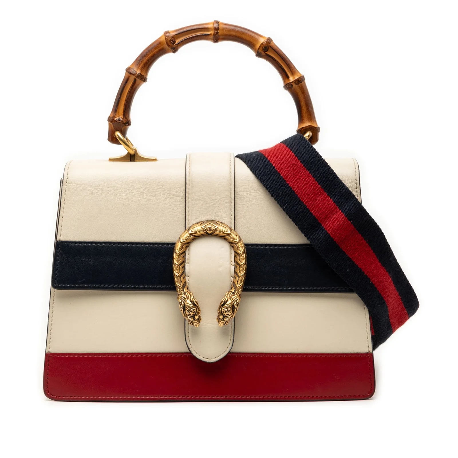 Gucci — Medium Bamboo Dionysus Web Satchel — Handbag — resale