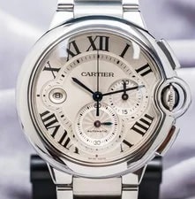 Cartier — Cartier Ballon Bleu Chronograph XL 44mm Automatic Silver Dial eBay Live W6920076 — Watch — resale