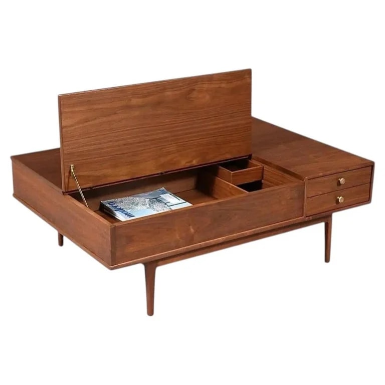 Drexel, Kipp Stewart & Stewart MacDougall — Drexel “Declaration” Walnut Coffee By Kipp Stewart & Stewart MacDougall — Furniture — resale
