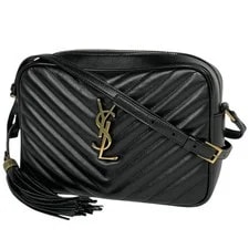 Saint Laurent — Saint Laurent Lou Logo Fringe Tassel Camera — Handbag — resale