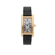 Cartier — Cartier Tank Americaine Gold Quartz Silver Dial Rectangle Strap W2601556 — Watch — resale