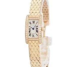 Cartier — Cartier Tank WB710012 Diamond 15mm Silver Dial Quartz With Box #HDW093 — Watch — resale
