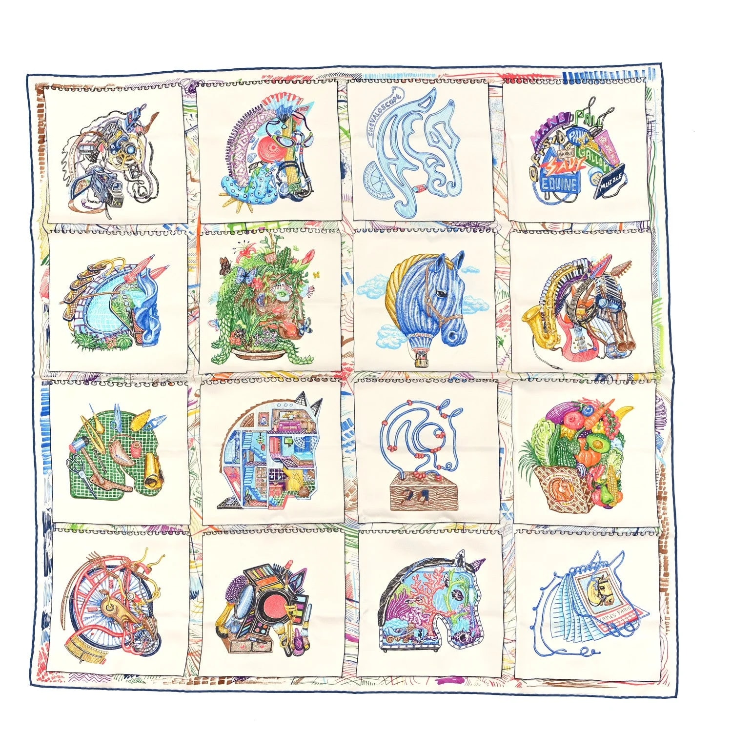 Hermès — Chevaloscope Scarf 90 — Accessory — resale