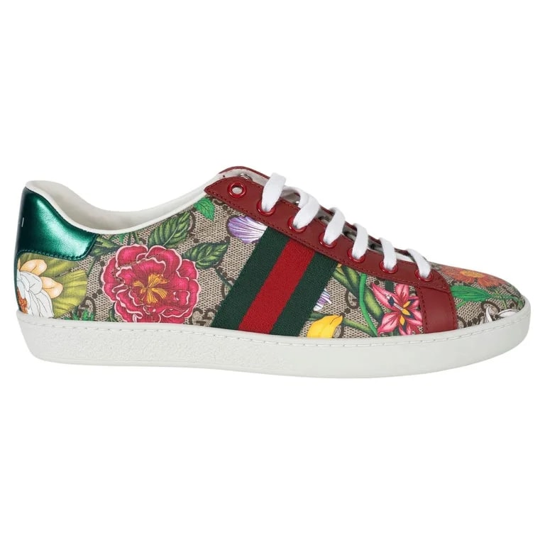 Gucci — Gucci 2019 ACE GG Floral Shoes — Sneaker — resale