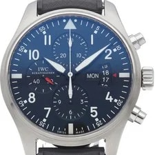 IWC — IWC Pilots Chronograph IW377701 Stainless Steel 43mm Black Dial #LPW2159 — Watch — resale