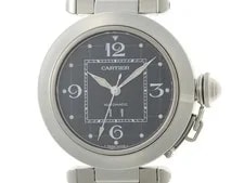 Cartier — Cartier Pasha C Big Date W31053M7 Stainless Steel 35mm Black Dial #DW726 — Watch — resale