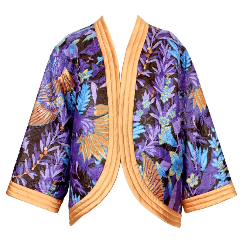 Yves Saint Laurent — Yves Saint Laurent Kimono Runway Jacket With Asian Motif — Clothing — resale