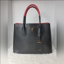 Prada — Prada 2 Tone and Medium Double — Handbag — resale