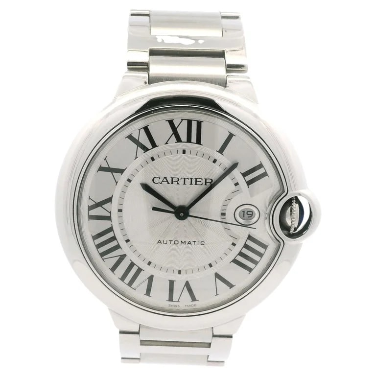 Cartier — Cartier Ballon Bleu Stainless Steel 42mm Silver Roman Dial — Watch — resale