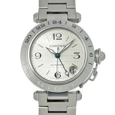 Cartier — Cartier 11 Pasha C Meridian GMT W31029M7 Silver — Watch — resale