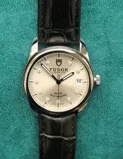 Tudor — Tudor Glamour Date 55000 Silver Sunray Dial 10 Diamond Dots 36mm — Watch — resale