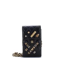 Chanel — Chanel Lucky Charms Flap Phone Holder Crossbody Quilted — Handbag — resale