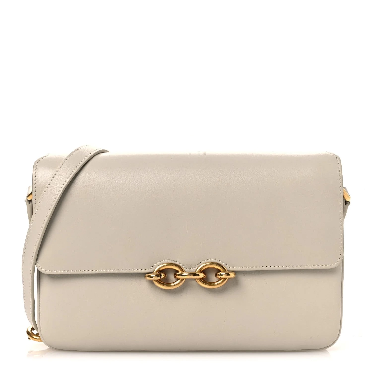 Saint Laurent — Smooth le Maillon Satchel Crema Soft — Handbag — resale