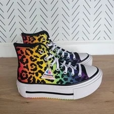 Converse — ⭐Converse Chuck Taylor Lift Platform Pride 5 Shoes Leopard A15782C — Sneaker — resale