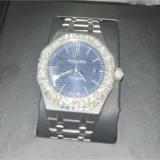 Audemars Piguet — Audemars Piguet Royal Oak Automatic Blue Dial Diamond Bezel Stainless Steel — Watch — resale