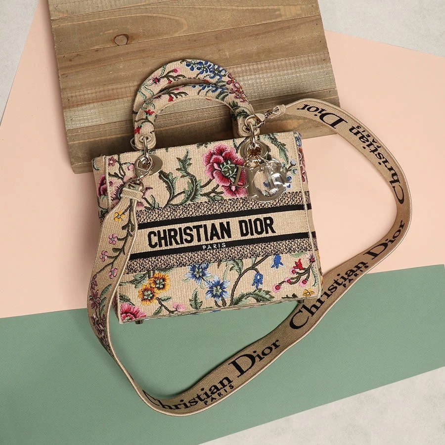 Dior — Dior Medium Floral Lady D-Lite — Handbag — resale