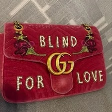 Gucci — Gucci GG Marmont Chain Embroidery Heart — Handbag — resale