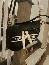 Dior — Christian Dior Embossed Vibe Saddlebag — Handbag — resale