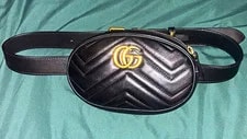 Gucci — Gucci GG Marmont Chevron Belt Zip Detachable — Handbag — resale