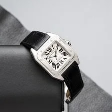 Cartier — 2018 Cartier Santos 100 W20106X8 Ref 2878 Medium With Papers — Watch — resale