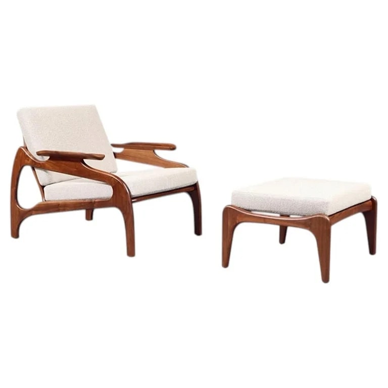 Adrian Pearsall, Craft Associates — Adrian Pearsall Model 1209-C Lounge W/ Ottoman for Craft Associates — Furniture — resale