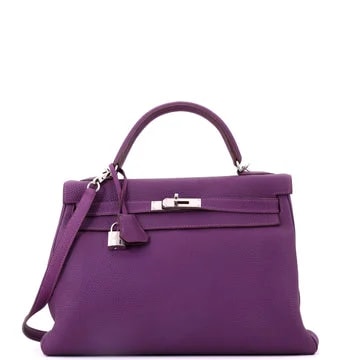Hermès — Kelly Anemone With Palladium 32 — Handbag — resale