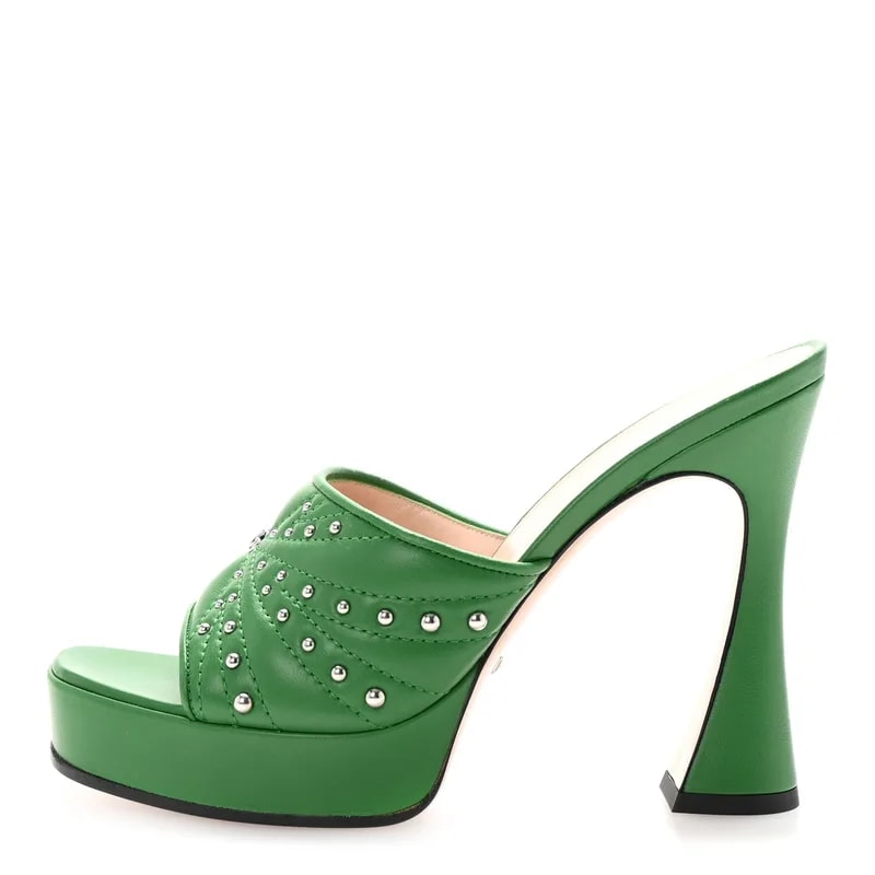 Gucci — Embellished Claire Mules 37.5 Spring — Designer Shoe — resale