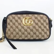Gucci — Gucci Matelasse Small GG Marmont Chain — Handbag — resale