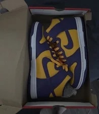 Nike — Nike Dunk HI High Retro "Lakers" Size 10 ’S 11.5 Court - Worn — Sneaker — resale