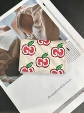 Gucci — Gucci GG Marmont Apple Print Compact Wallet — Handbag — resale