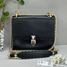 Fendi — Fendi Canai Scalloped Chain Small Auth — Handbag — resale