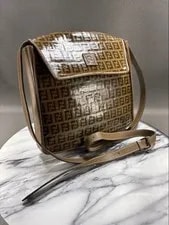Fendi — Fendi Enamel Logo ShoulderBag Mini Crossbody Strap — Handbag — resale