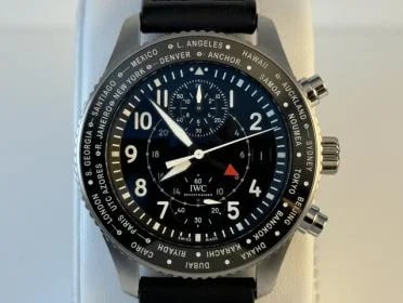 IWC — Excellent IWC Timezoner Flyback Chronograph IW395001 Stainless Steel, Boxes and Papers, 46 Mm. December 2021. New Price Reduction — Watch — resale