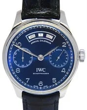 IWC — IWC Portugieser Annual Calendar 5035 Steel 7 Days Blue 44mm IW503502 — Watch — resale