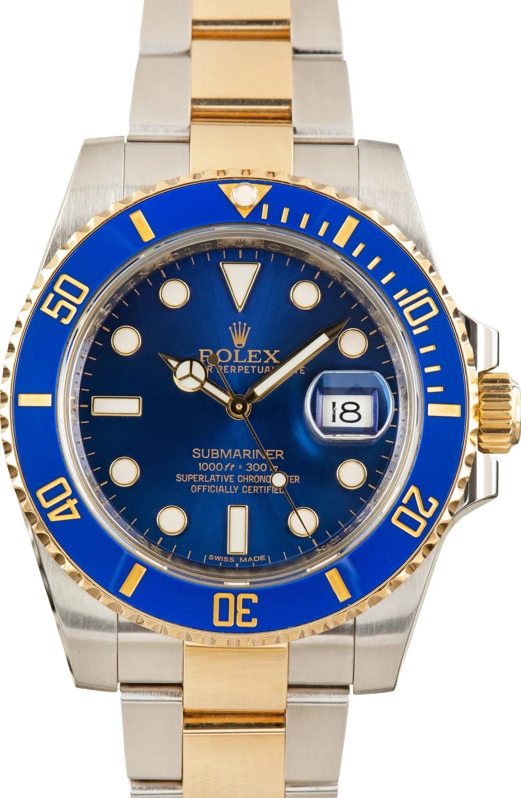 Rolex — Rolex Submariner Steel & Yellow Gold Bluesy Ref 116613LB — Watch — resale