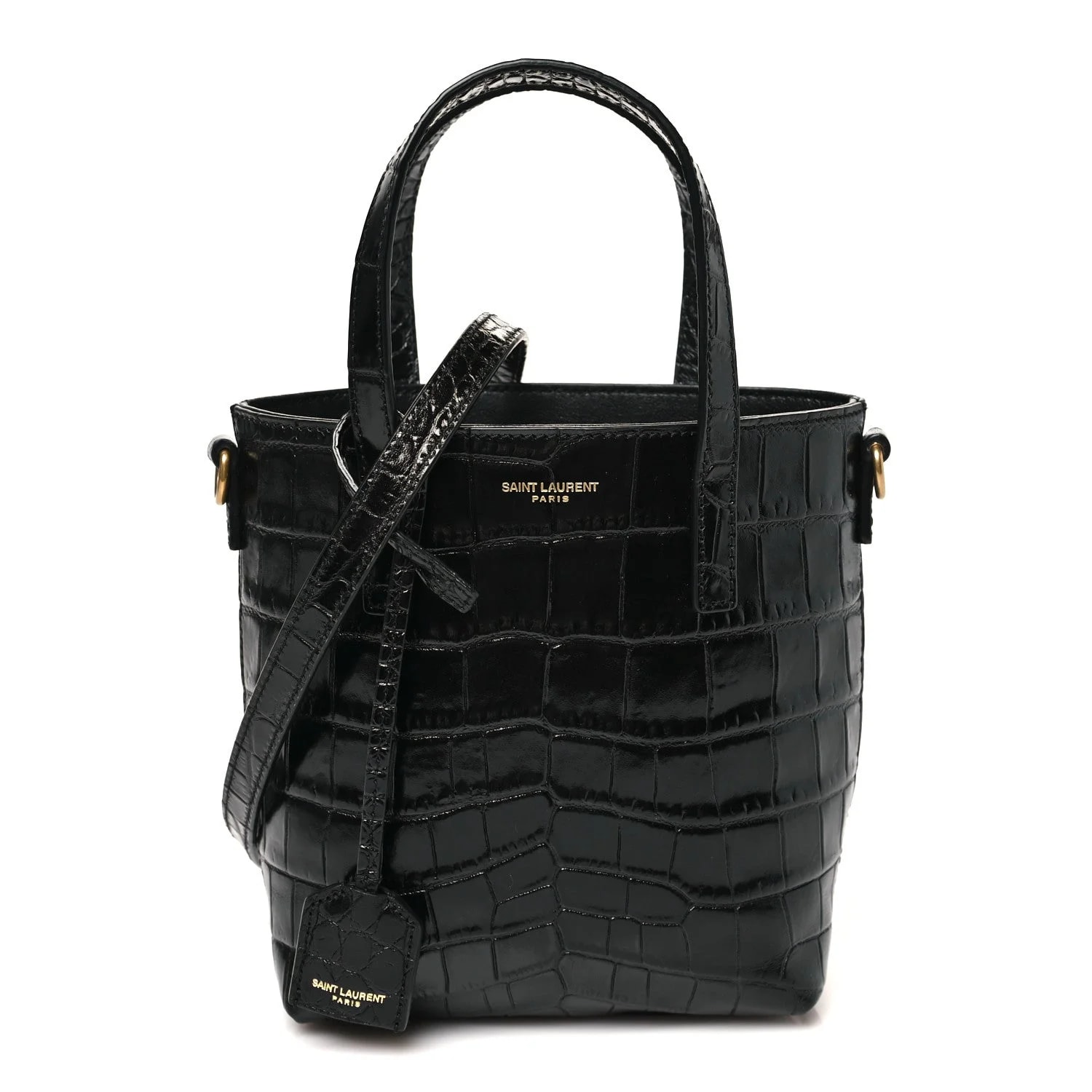 Saint Laurent — Embossed Paris Mini Toy Shopper — Handbag — resale