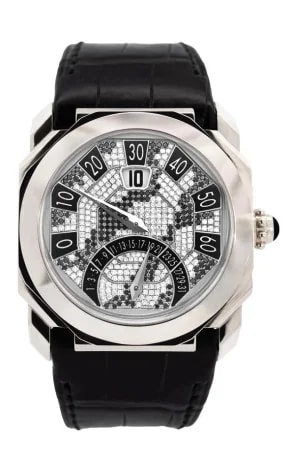 Worldofluxuryus — Gerald Genta Octo Biretro 18K White Gold & Diamonds — Watch — resale