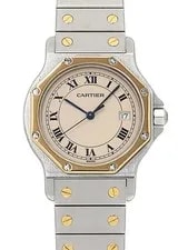 Cartier — Cartier Santos Octagon W2001583 Quartz 29mm Box Ivory Stainless Steel — Watch — resale