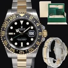 Rolex — Rolex GMT-Master 2 Ceramic 116713 Black Two Tone Yellow Gold Steel Gold — Watch — resale