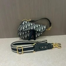 Dior — Dior Saddle Embroidered Monogram Print Magnetic Buckle - Very Good #18BC9CB — Handbag — resale
